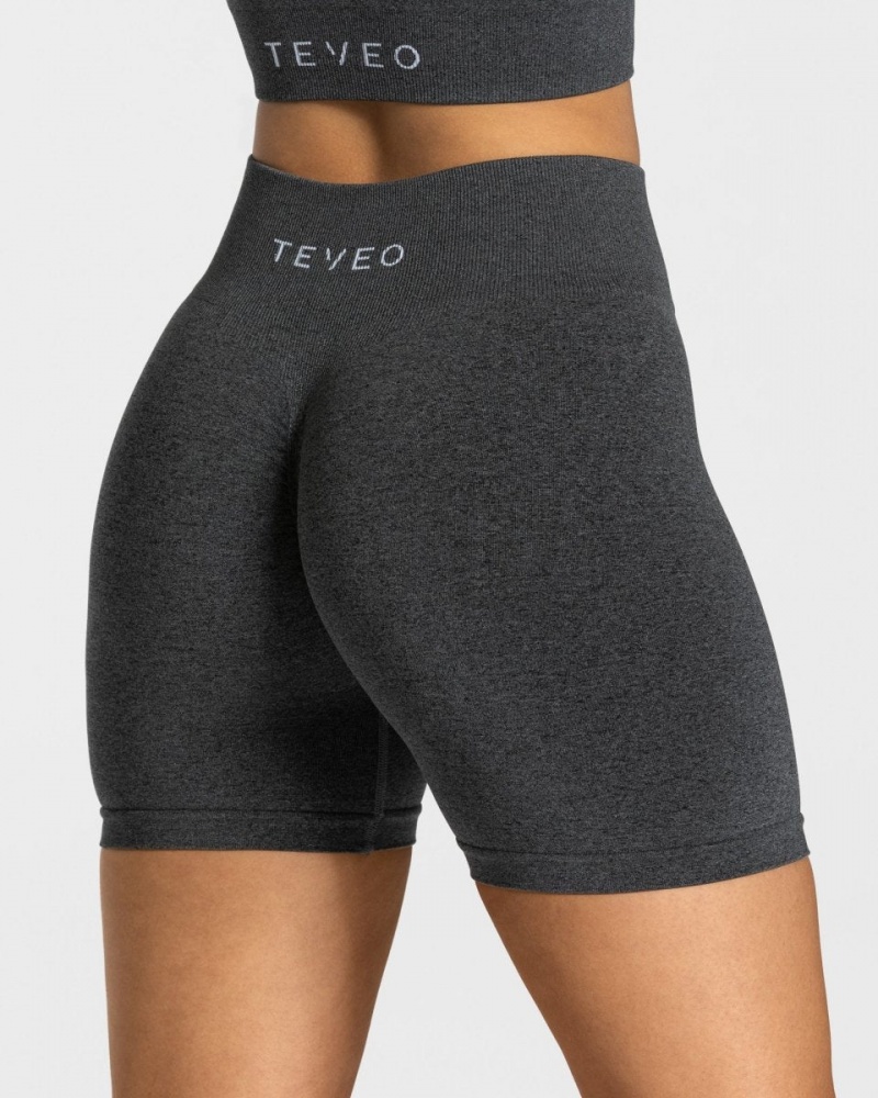 Women's Teveo Timeless Scrunch Shorts Dark Grey | USA-4592NKAJR