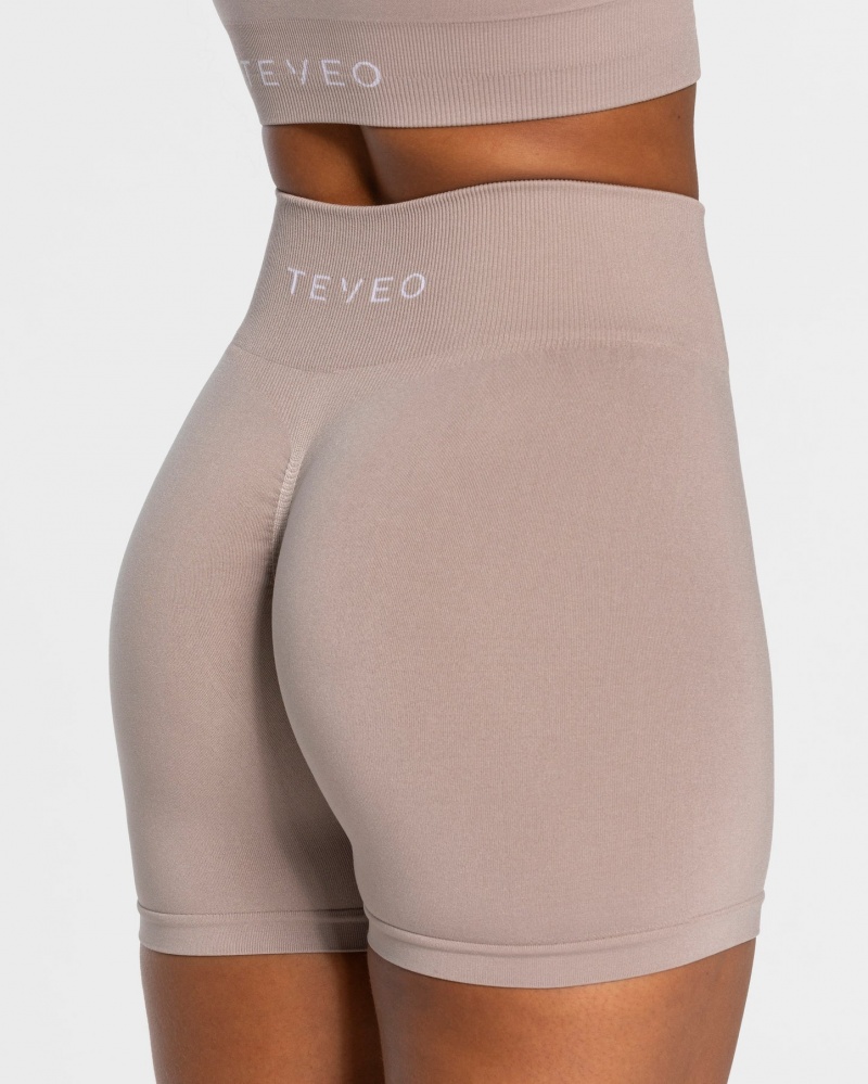 Women's Teveo Timeless Scrunch Shorts Grey | USA-5291CIEHM