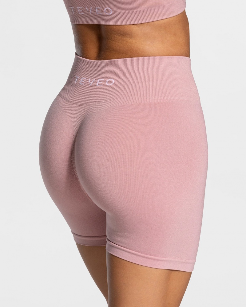 Women's Teveo Timeless Scrunch Shorts Pink | USA-9148QZGRV