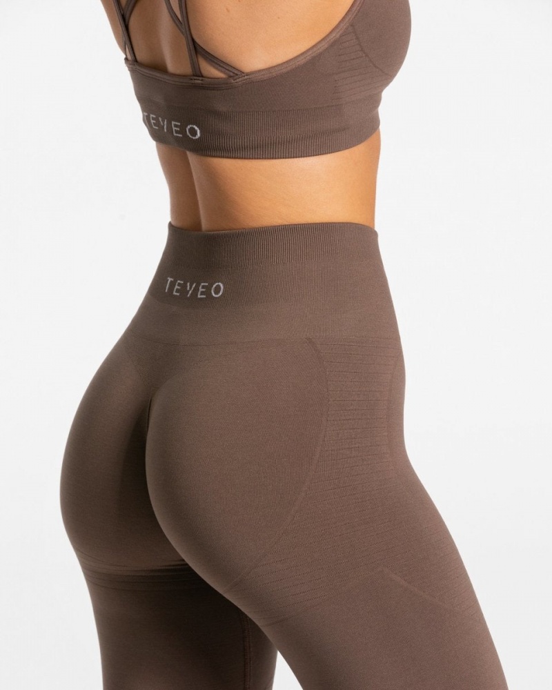 Women's Teveo True Leggings Brown | USA-0819LNAYW