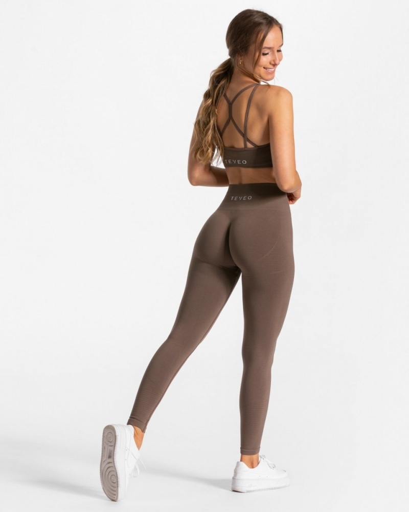 Women's Teveo True Leggings Brown | USA-0819LNAYW