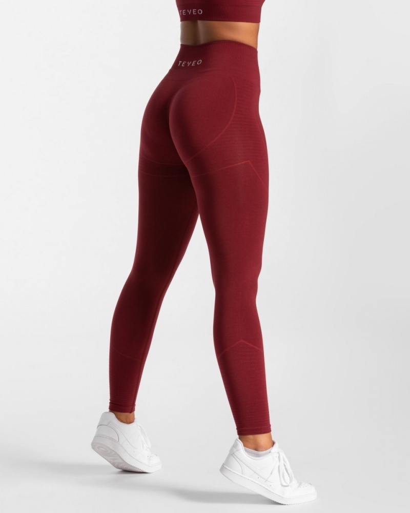 Women's Teveo True Leggings Burgundy | USA-4960SPTED