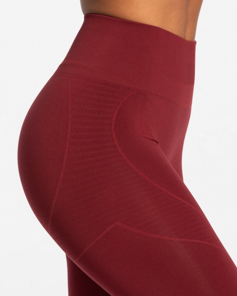 Women's Teveo True Leggings Burgundy | USA-4960SPTED