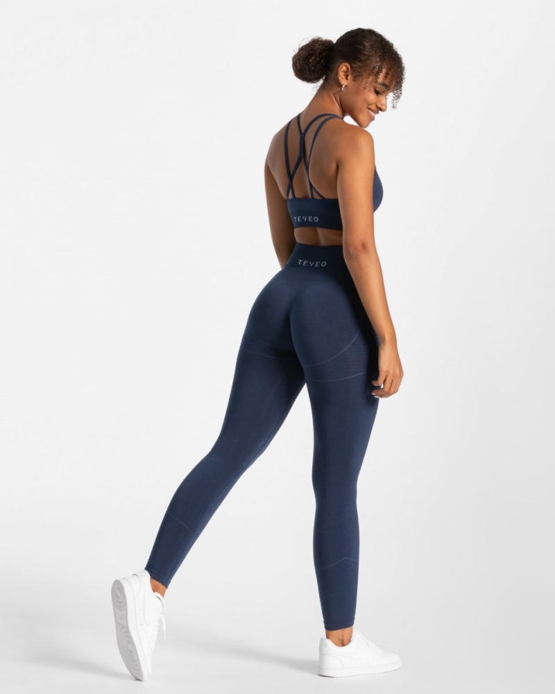 Women's Teveo True Leggings Dark Blue | USA-8370DQMEP