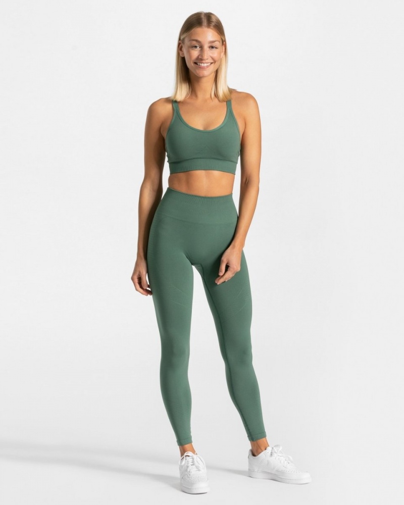 Women's Teveo True Leggings Dark Green | USA-6821RCQTK