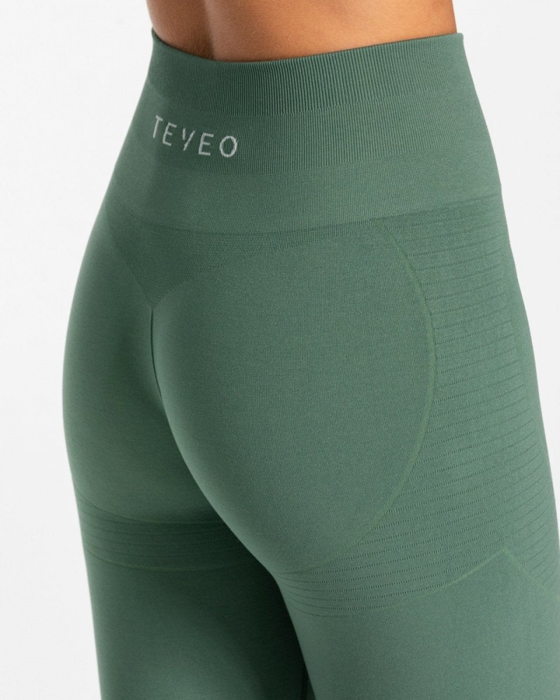 Women's Teveo True Leggings Dark Green | USA-6821RCQTK