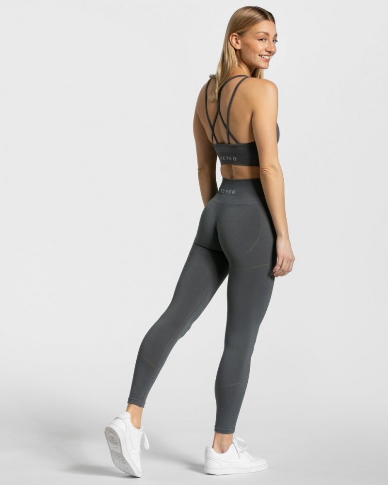 Women's Teveo True Leggings Dark Grey | USA-8453MBVLR