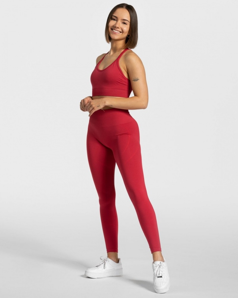 Women's Teveo True Leggings Red | USA-2903KMGBX