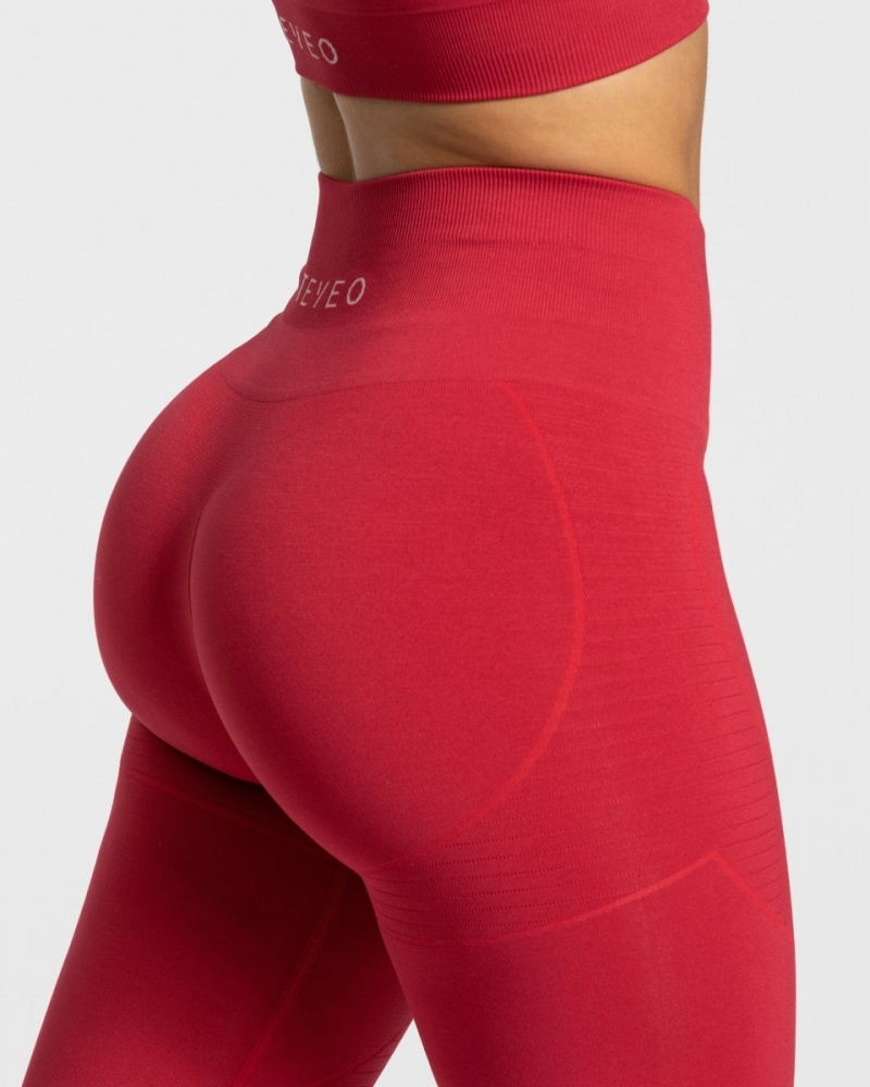 Women's Teveo True Leggings Red | USA-2903KMGBX