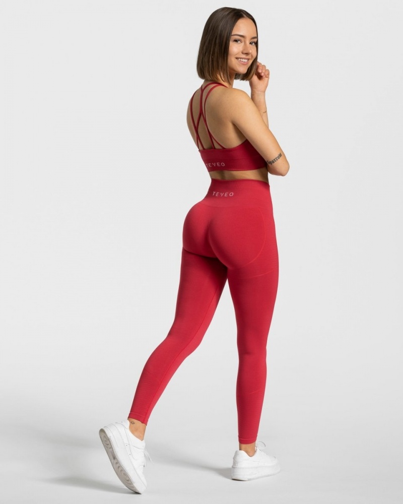 Women's Teveo True Leggings Red | USA-2903KMGBX