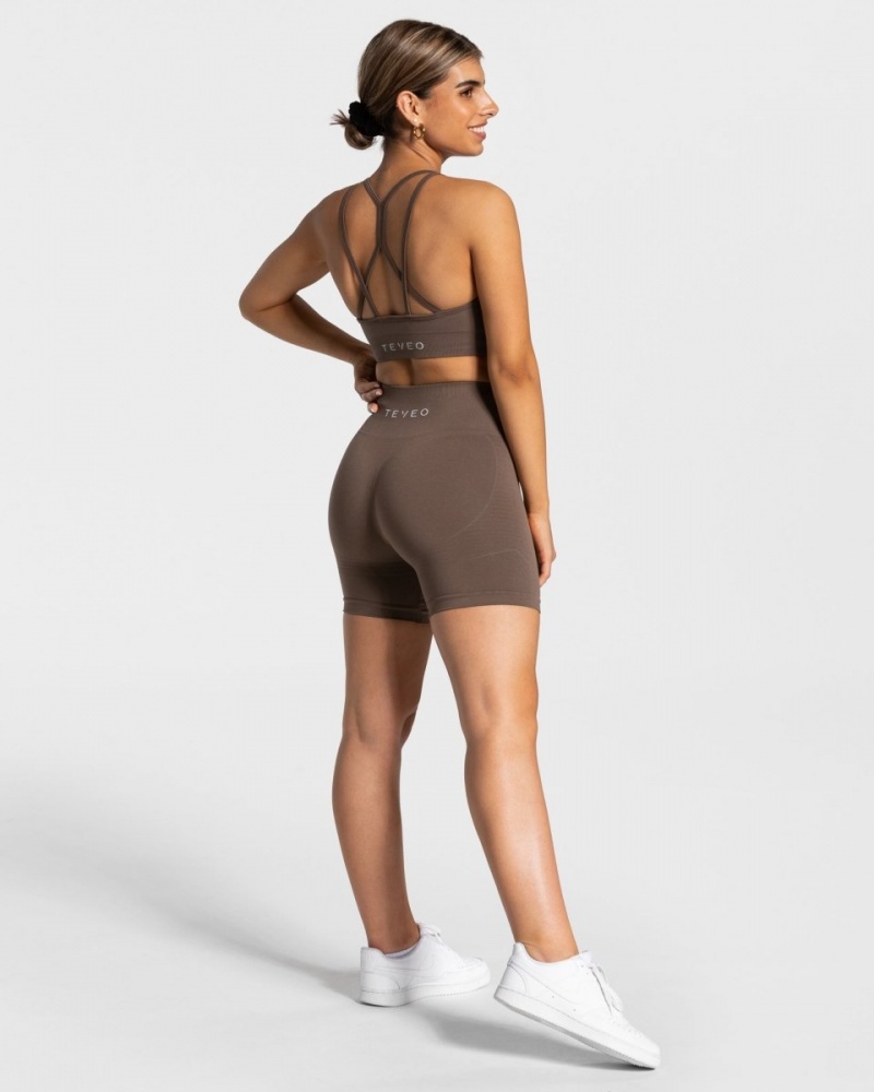 Women's Teveo True Shorts Brown | USA-2168CIKLG