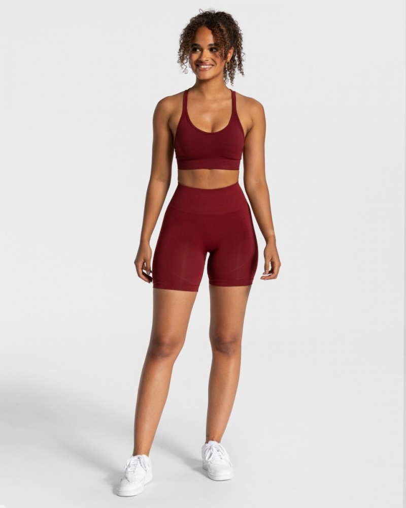 Women's Teveo True Shorts Burgundy | USA-7865FVTQK