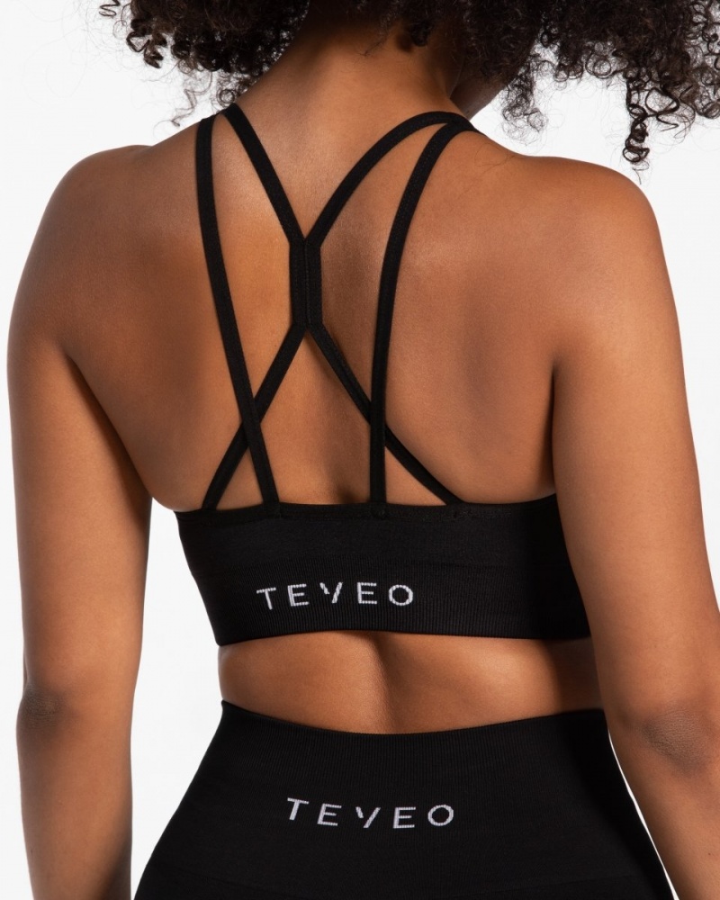 Women's Teveo True Sports Bra Black | USA-6134BWTGK