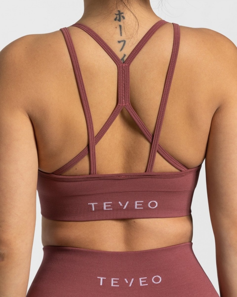 Women's Teveo True Sports Bra Fuchsia | USA-9851LBSGK